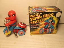L@@K MARX SPIDER-MAN SUPER HERO TRICYCLE 1968 MARVEL AWESOME NMIB FREE S/H $695 picture