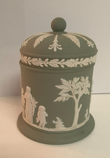 Wedgwood - Jasperware - Celadon Sage Green - Jar with Lid picture