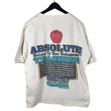 Vintage 1995 Absolutely Underpaid Teaching Comedy Graphic Shirt Size XL picture