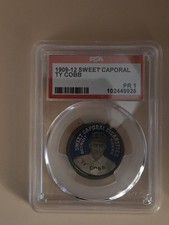 1909–12 Sweet Caporal Ty Cobb Domino Disc PSA 1 PR | Pre-War HOF picture