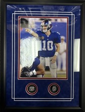 Eli Manning Framed Photo With Replica Rings picture
