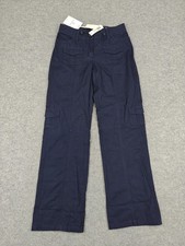 Sunday Best Pants Womens 00 Blue Cargo Twill Adjustable Waist Pockets Aritzia picture