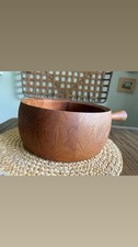 Richard Nissen Teak Bowl: Mid Century Modern Scandinavian Serving Bowl-Denmark picture