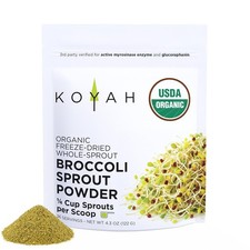 KOYAH - Organic USA Broccoli Sprout Powder 1 Scoop = 1/4 Cup Sprouts 36 Serving. picture
