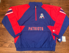 BRAND NEW Starter 1/4 Zip New England Patriots Retro NFL Men's Jacket Size XL picture