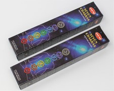 Hem Seven Chakras Incense: 2 Boxes, each 7 x 5 Stick Pouches (70 Total) Chakra picture
