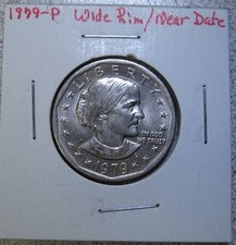 1979-P Susan B Anthony Dollar Wide Rim / Near Date picture