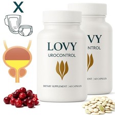  Lovy Urocontrol Capsules, Bladder Health Supplement, 60 Capsules (1 ~ 3 PACK) picture