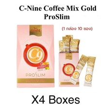 4X C-Nine Coffee Mix Gold ProSlim Collagen Sugar Free Instant Coffee 40 Sachets picture