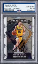 2021-22 Panini Chronicles #642 Austin Reaves Signed Rookie Card Lakers PSA/DNA picture