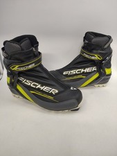 Men's Fischer RC3 Skate Nordic Cross Country Ski Boots Sz 44 -US 10.5-11 Black  picture