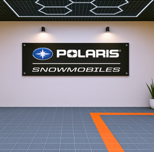 Polaris Snowmobiles Wall Banner – Premium Acrylic Sign for Winter Sports picture
