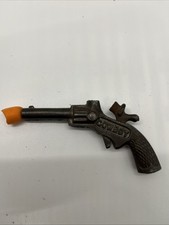 Vintage 1920s Cast Iron Miniature COWBOY Cap Gun – Excellent Working Condition picture