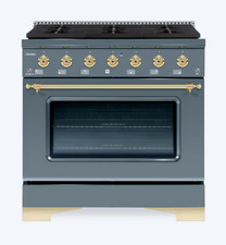 Hallman 36-inch  recessed 6 burners Convection Oven Freestanding Dual Fuel Range picture