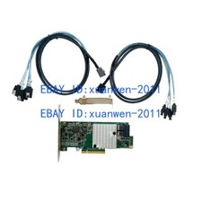 9300-8i 12Gbps SAS HBA IT Mode ZFS FreeNAS unRAID +2* SFF-8643 SATA Cable US picture