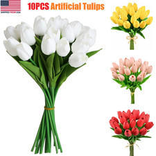 10PCS Real Touch PU Artificial Tulips Bridal Home Wedding Party Festival Decor picture