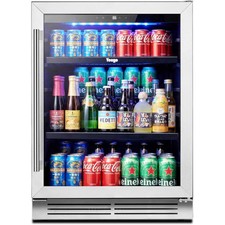 Yeego 24 Inch Beverage Refrigerator 180 Cans 34°F-54°F Single Zone Home/Bar picture