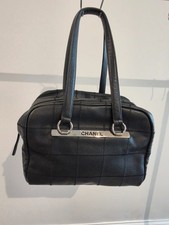 Auth Chanel Leather  Bowler black Bag picture