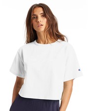 Champion Ladies Cropped Heritage Stylish T Shirt Casual Plain T-Shirt - T453W picture