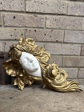 VINTAGE FRENCH ART NOUVEAU WALL ORNAMENT WOMEN WITH FLOWERS UNIQUE picture