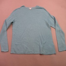 J Jill Shirt Womens Medium Long Sleeve Crew Neck Lightweight Casual Blue picture