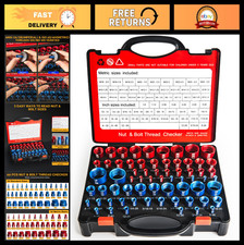 66-Piece Nut & Bolt Thread Checker Kit | SAE & Metric Gauges for DIY Repairs picture