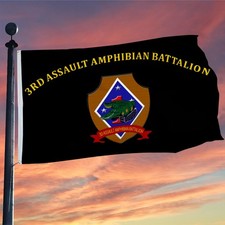 3rd Assault Amphibian Battalion Flag 3x5Feet with Brass Grommets Man Cave Decor picture