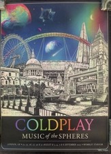 Coldplay SOLD OUT 1st Edition London Music of the Spheres Tour Poster 3231/4200 picture