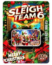 2024 Sleigh Team 6 Colorized 1/2 oz Silver Bar in Card by Locker Mint picture