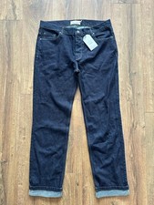 Seasalt Cornwall 1981 Men’s Coble Indigo Dyed Jeans W36 L30 Dark Wash picture