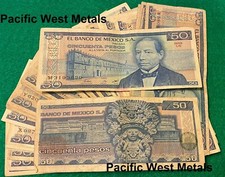 1981 Mexico Banknote 50 Pesos Benito Juarez Paper Money Mexican Bills BDM CIR picture