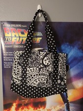 Talbot's Black White Paisley And Polka Dot Tote picture