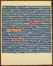 Vintage Original Aubrey Penny Signed Abstract Work on Paper Listed Artist 1971 picture