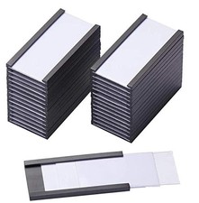 C Channel Magnetic Labels Holders, 30 Pack 1''x2'' for Metal Racks | Paper In... picture