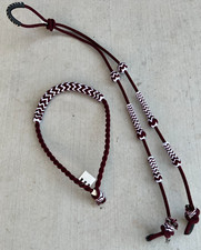 Burgundy Charro Horse Reins and Bosal set Riendas Charras y Bosal Color vino picture