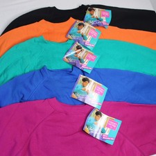 VTG NWT Hanes Her Way Sweatshirt Women Blank Fleece Crewneck USA Made Deadstock picture