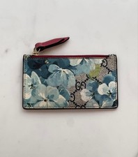 Gucci GG Blooms Floral Print Card Case Wallet GG Supreme Used picture
