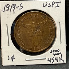 1919-S US Philippines One Centavo 1c (scarce date) picture