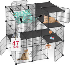 Cat Cage, 3-Tier DIY Cat Enclosures Catio, Cat Playpen 36