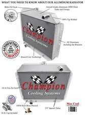 Rockin Champion 4 Row All Aluminum Radiator for 1968 - 1979 Ford Truck V8 Engine picture