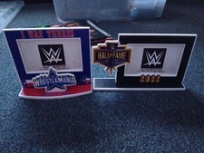 Lot Of 2 WrestleMania Picture Frames Original  Wwe Wrestling picture
