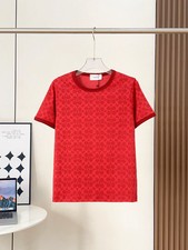 NWT COACH Women's RED signature printed  T SHIRT 100% Cotton picture
