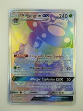 Near Mint 2019 Pokemon Sun & Moon Cosmic Eclipse Vileplume GX 250/236 Rainbow picture
