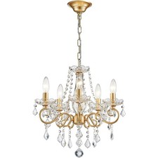 16.5in Gold Mini K9 Crystal Chandelier Dining Entryway Light picture