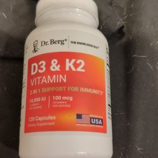 Dr. Berg Vitamin D3 10000 IU+K2 100mg Immune Support 120 Capsules Set picture