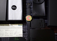 Studio Underd0g 01SERIES Watermelon Chronograph Manual 38mm Black Leather Box picture