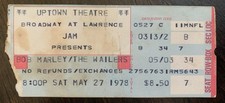 1978 Bob Marley & The Wailers🇯🇲 May 27th Uptown Theatre Chicago Kaya Tour🎟️🔥 picture
