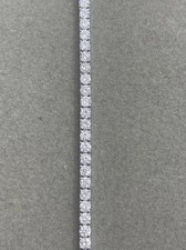Natural Diamond Tennis Bracelet. 4.96cts. 18k White Gold. 7 Inches picture