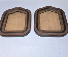 Pair Of Antique Victorian Arched Wooden Picture Frames 19th Century Tombstone picture