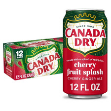 Canada Dry Caffeine Free Fruit Splash Cherry Ginger Ale Soda Pop, 12 fl oz, 12 P picture